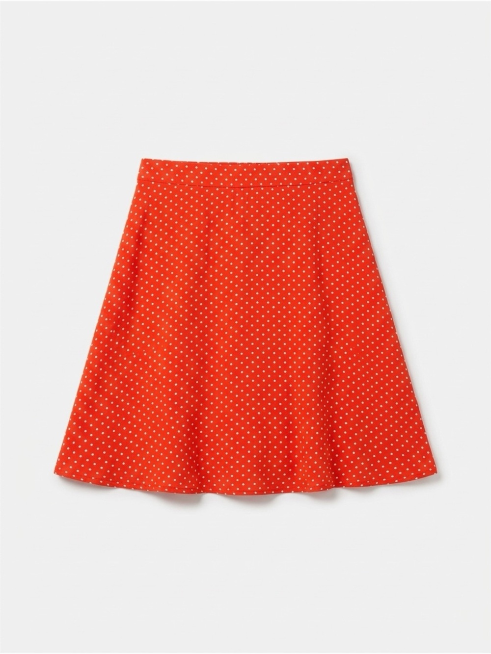 Red Polka Dot A-Line Skirt with Playful Flair